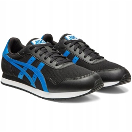 Zapatillas de hombre Asics Tiger Runner negras y azules 1191A207 004 negro multicolor 3