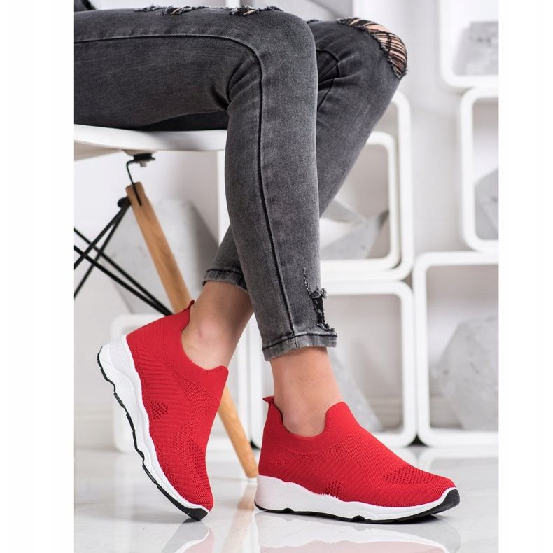Goodin Zapatillas sin cordones rojo 2