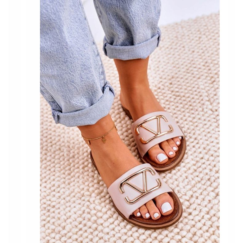 Nicole Pantuflas Clásicas Mujer Piel Beige Evie rosado 2