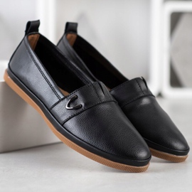 Slipons de piel VINCEZA negro 3