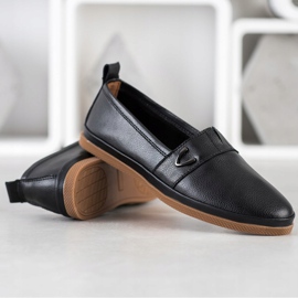 Slipons de piel VINCEZA negro 4