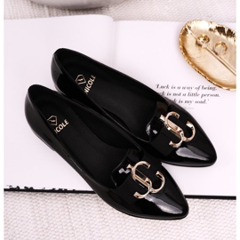 Mocasines Mujer Lordsy Charol Negro Nicole 2588 2