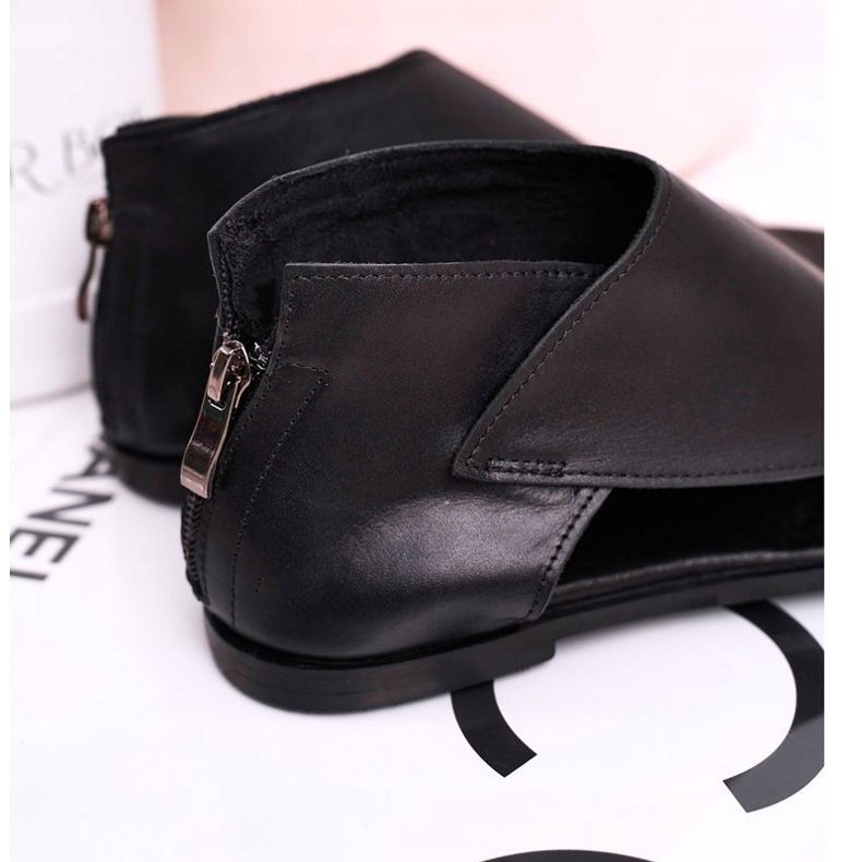 Nicole Sandalias Planas Mujer Piel Negra Natalie negro 1