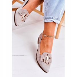Nicole Mocasines de ante de mujer Bailarinas Mary-Jane beige 4