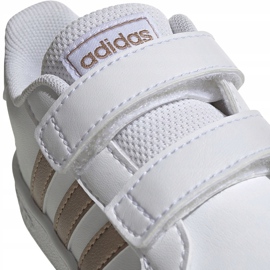 Zapatillas adidas Grand Court I blancas y doradas para niños EF0116 blanco dorado 4