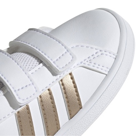 Zapatillas adidas Grand Court I blancas y doradas para niños EF0116 blanco dorado 3