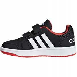 Zapatillas adidas Hoops 2.0 Cmf C para niños negro-rojo-blanco B75960 2