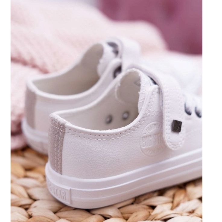 Zapatilla Piel Infantil Big Star EE374035 Blanco 2