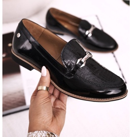 Mocasines Lacados Maciejka Brogues Mujer Negro 4099A-01 / 00-1 6