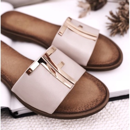 Pantuflas de Mujer Elegantes Beige Nicole Dilmah 5
