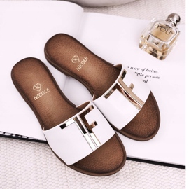 Pantuflas de Mujer Elegantes Blancas Nicole Dilmah blanco 4