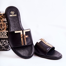 Pantuflas de Mujer Elegantes Negras Nicole Dilmah negro 6