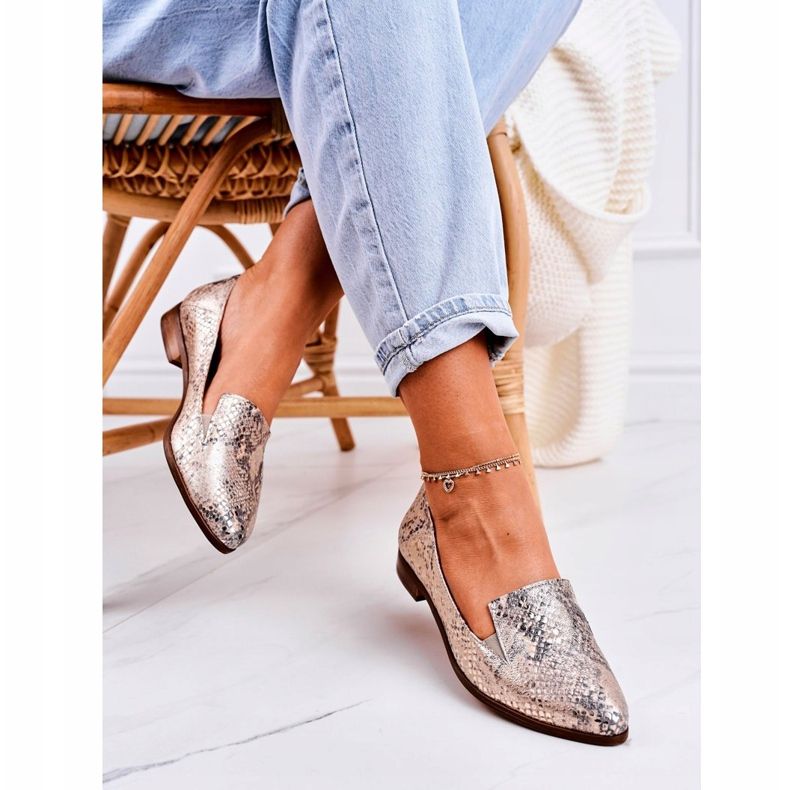 Nicole Mocasines Mujer Piel Estampado Animal Dorado Scarlett multicolor 2