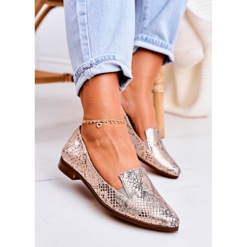 Nicole Mocasines Mujer Piel Estampado Animal Dorado Scarlett multicolor 1