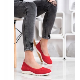 Goodin Slipons calados rojo 4