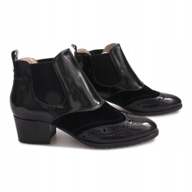 Zapato lacado sobre pilar 8582-1 Negro 3