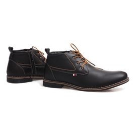 Botas altas y cálidas atadas 86105 Negro 3