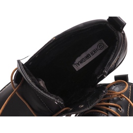 Botas altas y cálidas atadas 86105 Negro 6