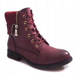 Botas Con Piel BZ8402-KB Wine rojo 1 Botas Con Piel BZ8402-KB Wine rojo 1