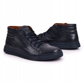 Bednarek Polish Shoes Zapatos De Cuero De Hombre Sneakers Bednarek Azul Marino 5