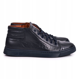 Bednarek Polish Shoes Zapatos De Cuero De Hombre Sneakers Bednarek Azul Marino 3