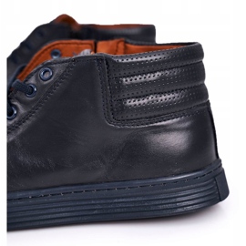 Bednarek Polish Shoes Zapatos De Cuero De Hombre Sneakers Bednarek Azul Marino 1