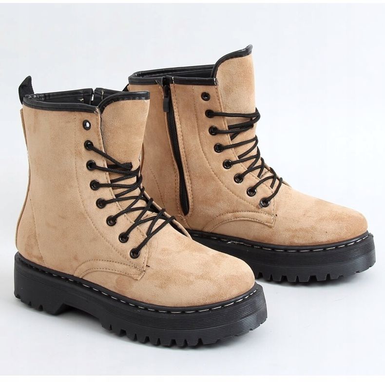 Trabajadores en una suela gruesa LKS3 Caqui beige 1