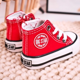 Zapatillas altas para niños con cremallera Big Star HH374190 Rojo 2