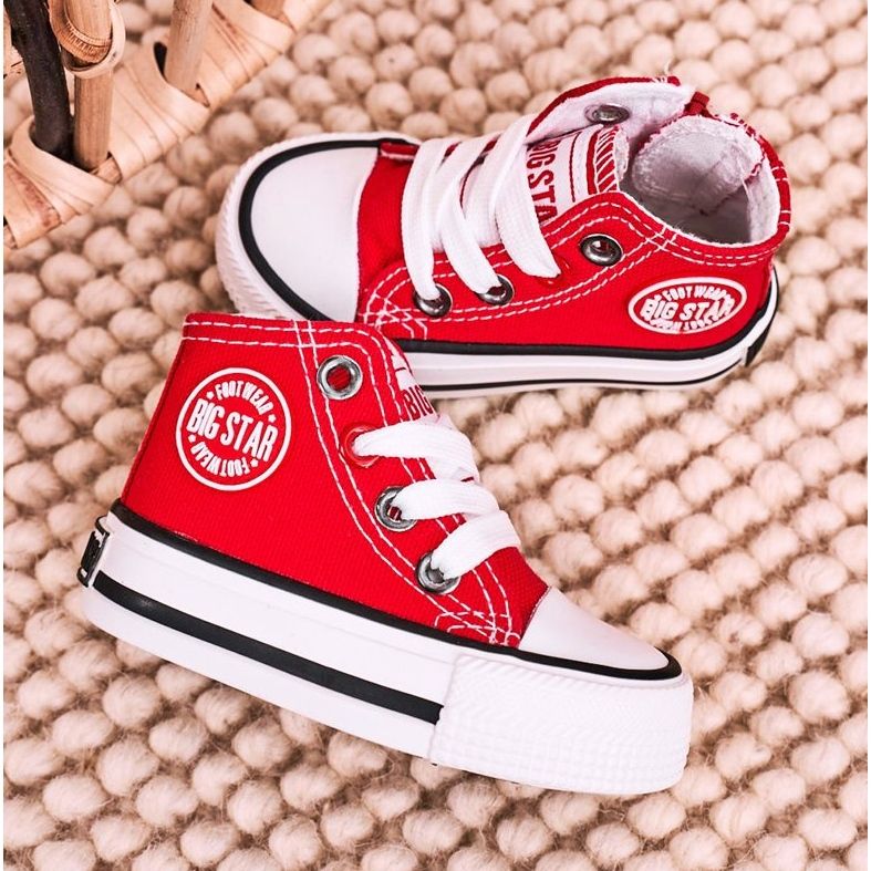 Zapatillas altas para niños con cremallera Big Star HH374190 Rojo 1