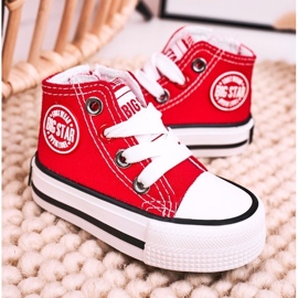 Zapatillas altas para niños con cremallera Big Star HH374190 Rojo 4