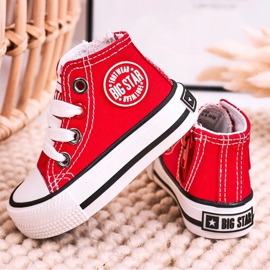 Zapatillas altas para niños con cremallera Big Star HH374190 Rojo 5