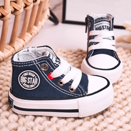 Zapatillas Altas Para Niños Con Cremallera Big Star HH374189 Azul Marino 1