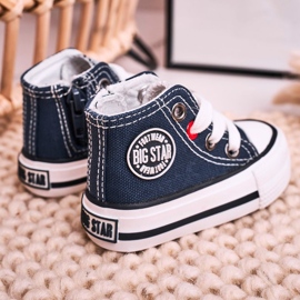 Zapatillas Altas Para Niños Con Cremallera Big Star HH374189 Azul Marino 2