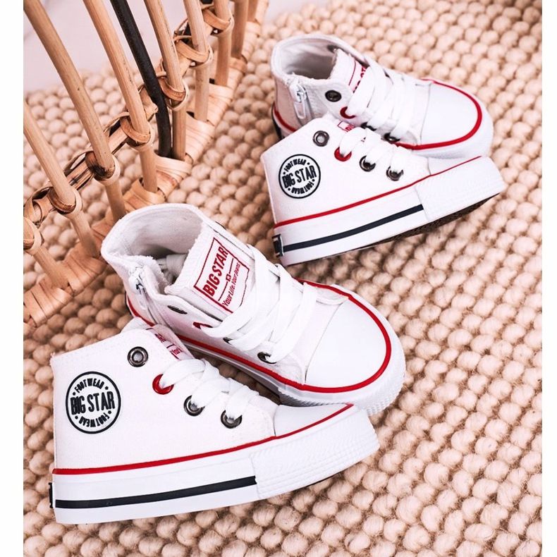 Zapatillas altas para niños con cremallera Big Star HH374187 Blanco 1