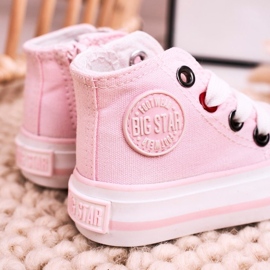 Zapatillas altas para niños con cremallera Big Star HH374191 Rosa 2
