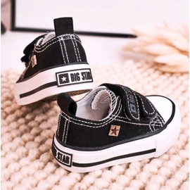 Zapatillas bajas para niños con velcro Big Star HH374200 Negro 2