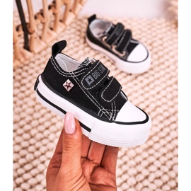 Zapatillas bajas para niños con velcro Big Star HH374200 Negro 6