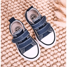 Zapatillas bajas para niños con velcro Big Star HH374201 Azul marino 1