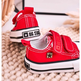 Zapatillas bajas para niños con velcro Big Star HH374202 Rojo 2