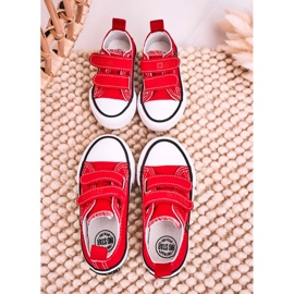 Zapatillas bajas para niños con velcro Big Star HH374202 Rojo 5