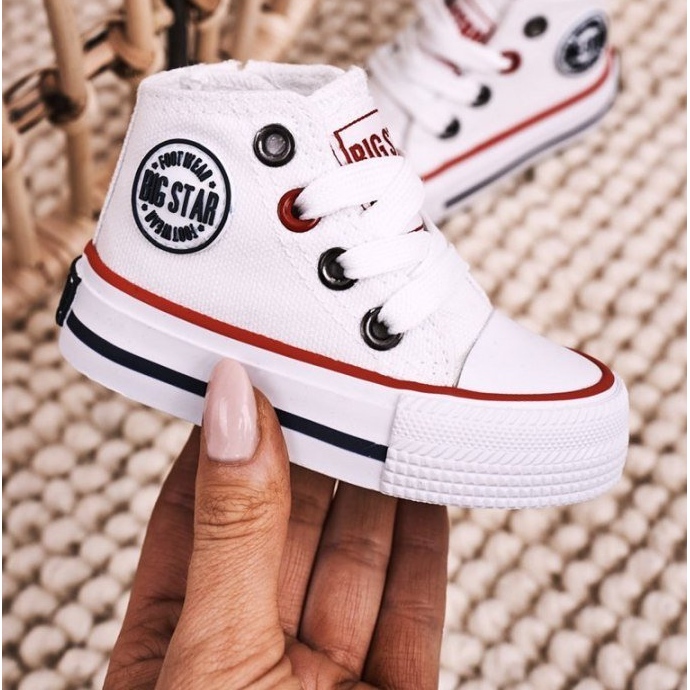 Zapatillas altas para niños con cremallera Big Star HH374083 Blanco 2