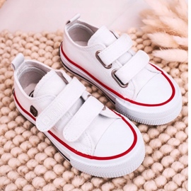 Zapatillas bajas para niños con velcro Big Star HH374095 Blanco 5