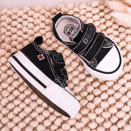 Zapatillas bajas para niños con velcro Big Star HH374096 Negro 4