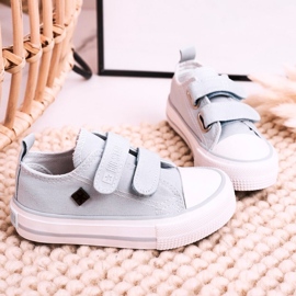 Zapatillas bajas para niños con velcro Big Star HH374100 Azul 7
