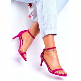 SEA Sandalias De Mujer Con Tacón Clásico Fucsia Mintore rosa 3