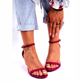 SEA Sandalias De Mujer Con Tacón Clásico Fucsia Mintore rosa 2