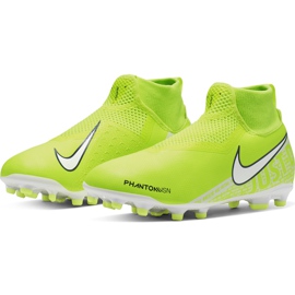 Zapatillas de fútbol Nike Phantom Vsn Academy Df FG / MG Junior AO3287 717 amarillo amarillo 3