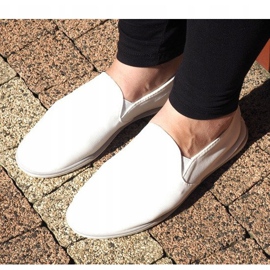 Lycra BL181-2 Zapatillas blancas sin cordones blanco 3