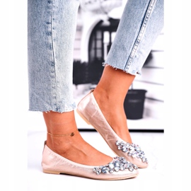 SEA Bailarinas de mujer con piedras de cristal dorado 4