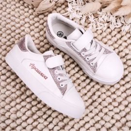 Apawwa Deportivas Infantiles Con Brocado Blanco Camila 1 Apawwa Deportivas Infantiles Con Brocado Blanco Camila 1